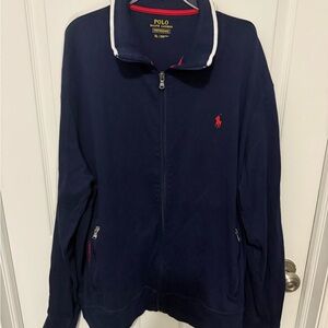 Polo Ralph Lauren Performance Track Jacket Blue Full Zip Mens Sz XL